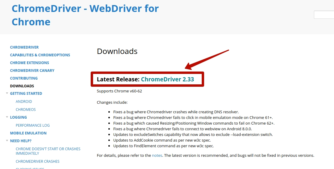 chrome webdriver selenium download
